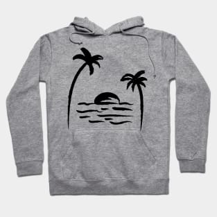 black palm trees design Hoodie